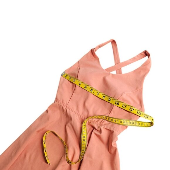 Halara Womens Athletic Open Back Strappy Dress, Orange, Unlined, Size Small - Picture 3 of 7